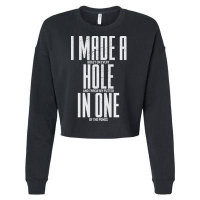Funny Golf Shirts For Men Women Hole In One Golf Cropped Pullover Crew