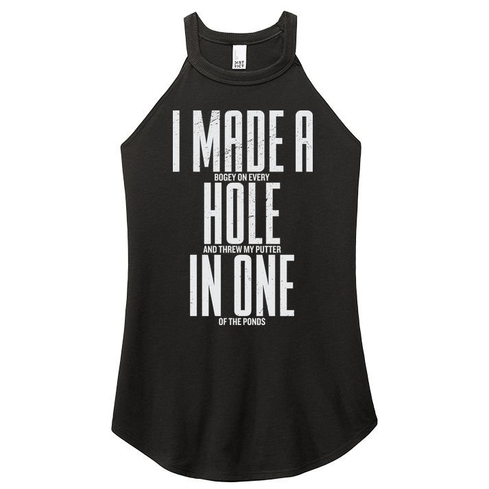 Funny Golf Shirts For Men Women Hole In One Golf Women's Perfect Tri Rocker Tank