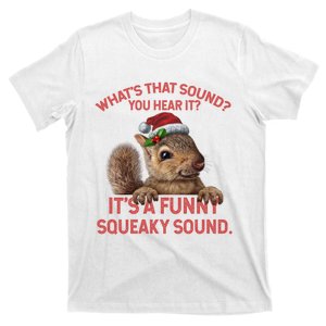 Funny Gift Squeaky Sound Christmas Squirrel T-Shirt