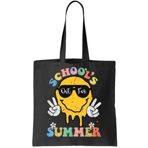 Funny Groovy Schools Out For Summer Graduation Teacher Tote Bag