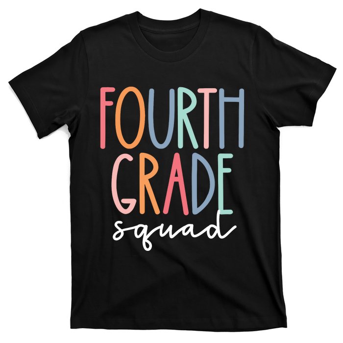 Fourth Grade Squad 4th Teacher Crew Back To School Team T-Shirt