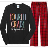 Fourth Grade Squad 4th Teacher Crew Back To School Team Long Sleeve Pajama Set