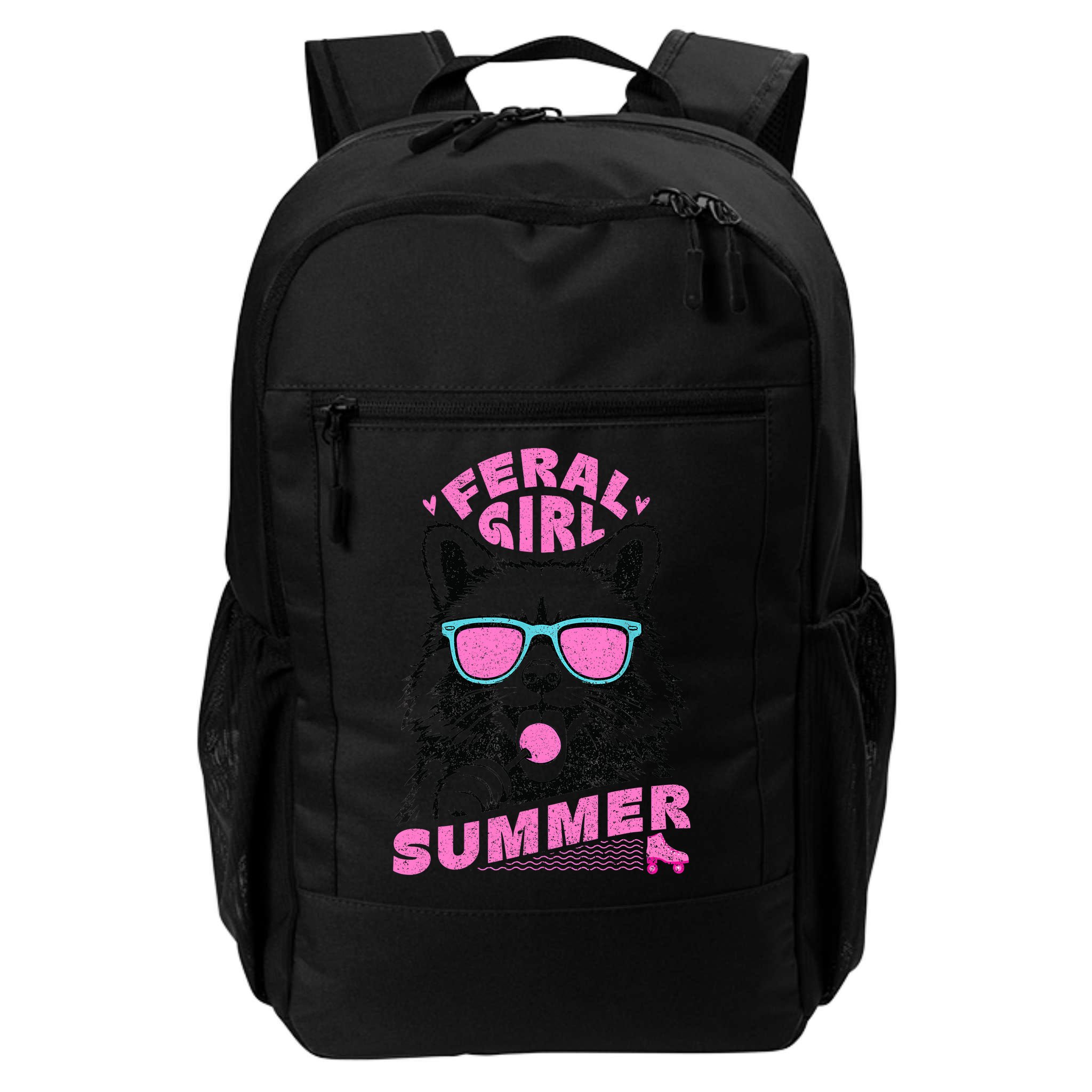 Feral Girl Summer Raccoon Vintage Backpack