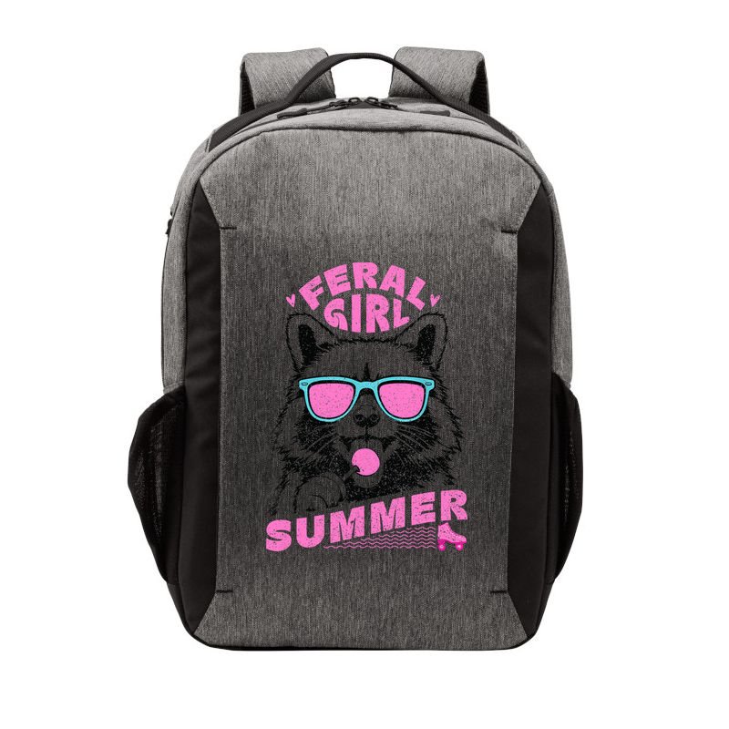 Feral Girl Summer Raccoon Vintage Vector Backpack