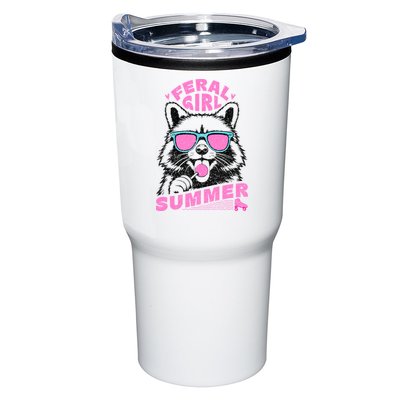 Feral Girl Summer Raccoon Vintage Tumbler