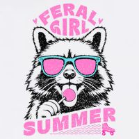 Feral Girl Summer Raccoon Vintage Baby Bodysuit