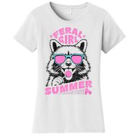 Feral Girl Summer Raccoon Vintage Women's T-Shirt