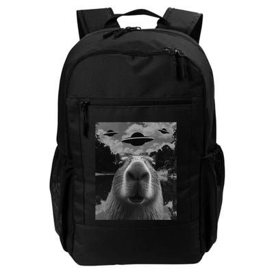 Funny Graphiccapybara Selfie With Ufos Weird Daily Commute Backpack