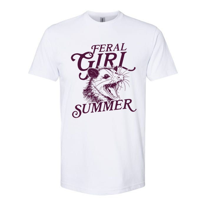 Feral Girl Summer Opossum Vintage Softstyle CVC T-Shirt