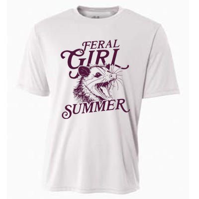 Feral Girl Summer Opossum Vintage Cooling Performance Crew T-Shirt