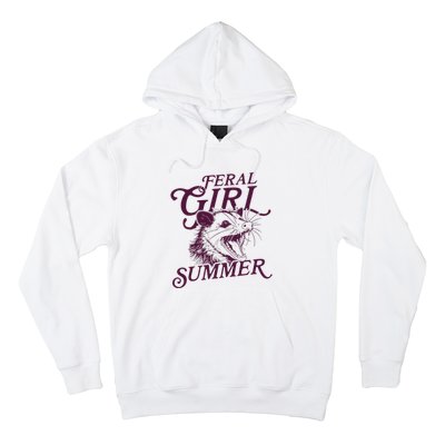 Feral Girl Summer Opossum Vintage Hoodie