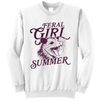 Feral Girl Summer Opossum Vintage Sweatshirt