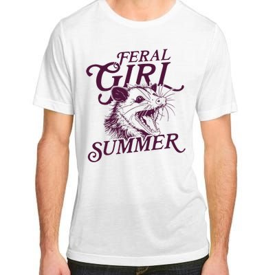 Feral Girl Summer Opossum Vintage Adult ChromaSoft Performance T-Shirt