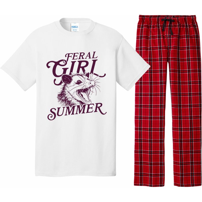 Feral Girl Summer Opossum Vintage Pajama Set