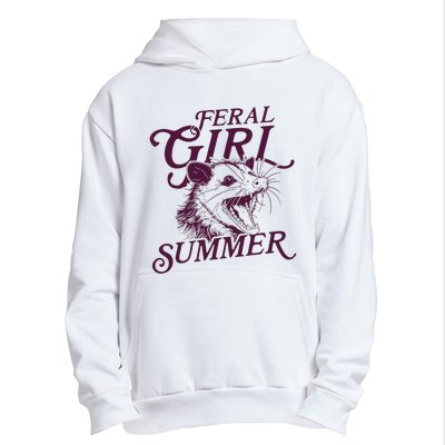 Feral Girl Summer Opossum Vintage Urban Pullover Hoodie