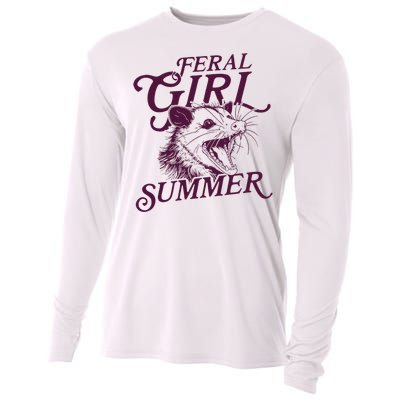 Feral Girl Summer Opossum Vintage Cooling Performance Long Sleeve Crew