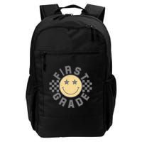 First Grade Star Smile Checker Back To School Retro Backpack