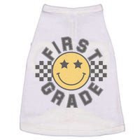 First Grade Star Smile Checker Back To School Retro Doggie Tank