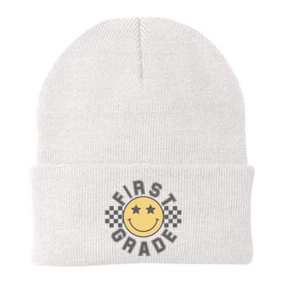 First Grade Star Smile Checker Back To School Retro Beanie