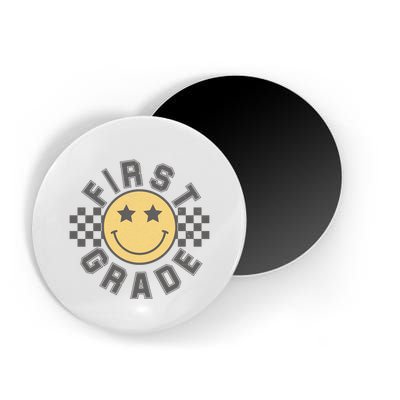 First Grade Star Smile Checker Back To School Retro Magnet