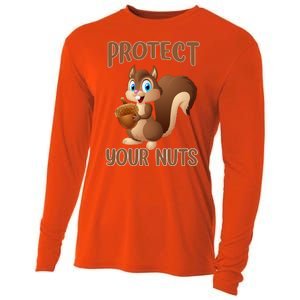 Food Gift Squirrel Protect Your Nuts Squirrel Cooling Performance Long Sleeve Crew