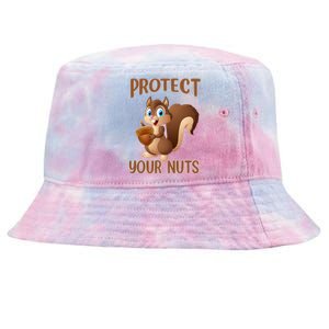 Food Gift Squirrel Protect Your Nuts Squirrel Tie-Dyed Bucket Hat