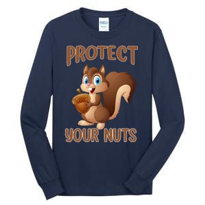 Food Gift Squirrel Protect Your Nuts Squirrel Tall Long Sleeve T-Shirt