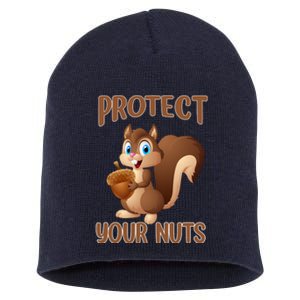 Food Gift Squirrel Protect Your Nuts Squirrel Short Acrylic Beanie