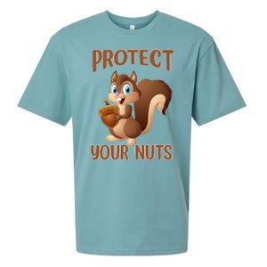 Food Gift Squirrel Protect Your Nuts Squirrel Sueded Cloud Jersey T-Shirt