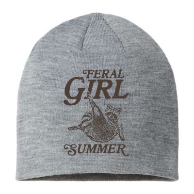 Feral Girl Summer Raccoon Vintage Sustainable Beanie