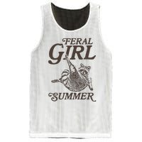 Feral Girl Summer Raccoon Vintage Mesh Reversible Basketball Jersey Tank