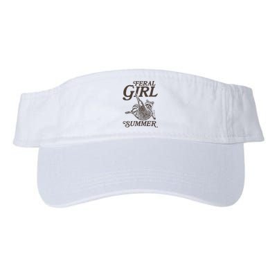 Feral Girl Summer Raccoon Vintage Valucap Bio-Washed Visor