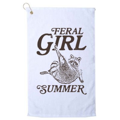 Feral Girl Summer Raccoon Vintage Golf Towel