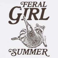 Feral Girl Summer Raccoon Vintage Toddler T-Shirt