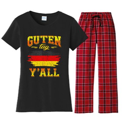 Funny German Saying Quote Joke Germany Flag Women's Flannel Pajama Set