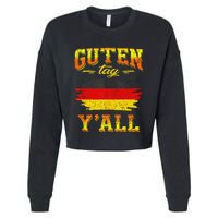 Funny German Saying Quote Joke Germany Flag Cropped Pullover Crew