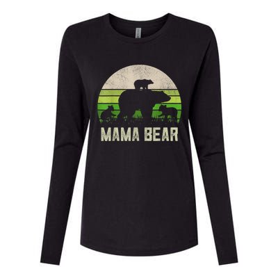 Funny Grandma Shirts From Grandkid, 3 Cubs Mama Bear Vintage Womens Cotton Relaxed Long Sleeve T-Shirt