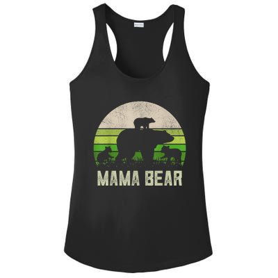 Funny Grandma Shirts From Grandkid, 3 Cubs Mama Bear Vintage Ladies PosiCharge Competitor Racerback Tank