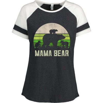 Funny Grandma Shirts From Grandkid, 3 Cubs Mama Bear Vintage Enza Ladies Jersey Colorblock Tee