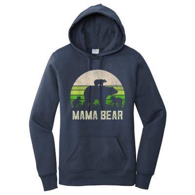 Funny Grandma Shirts From Grandkid, 3 Cubs Mama Bear Vintage Women's Pullover Hoodie