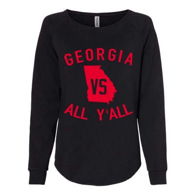 Funny Georgia Shirt Georgia Vs All Y'all Womens California Wash Sweatshirt