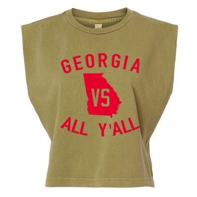 Funny Georgia Shirt Georgia Vs All Y'all Garment-Dyed Women's Muscle Tee