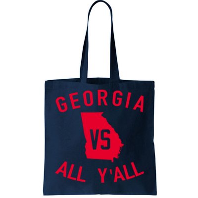 Funny Georgia Shirt Georgia Vs All Y'all Tote Bag