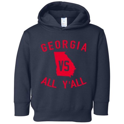 Funny Georgia Shirt Georgia Vs All Y'all Toddler Hoodie