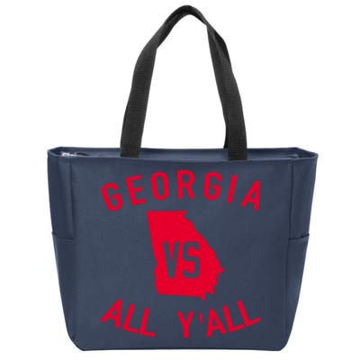 Funny Georgia Shirt Georgia Vs All Y'all Zip Tote Bag