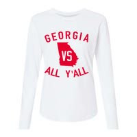 Funny Georgia Shirt Georgia Vs All Y'all Womens Cotton Relaxed Long Sleeve T-Shirt