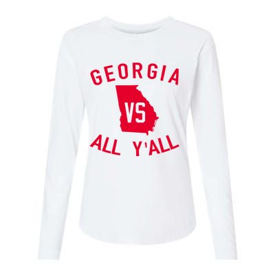 Funny Georgia Shirt Georgia Vs All Y'all Womens Cotton Relaxed Long Sleeve T-Shirt