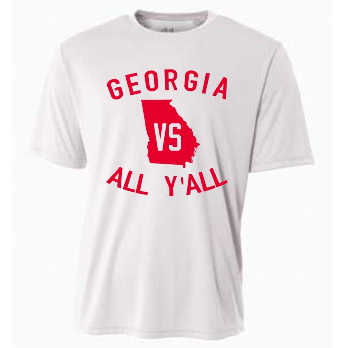 Funny Georgia Shirt Georgia Vs All Y'all Cooling Performance Crew T-Shirt