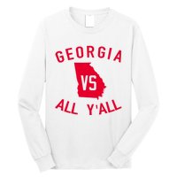 Funny Georgia Shirt Georgia Vs All Y'all Long Sleeve Shirt