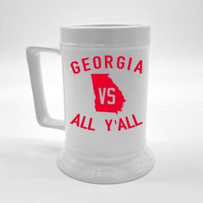 Funny Georgia Shirt Georgia Vs All Y'all Beer Stein